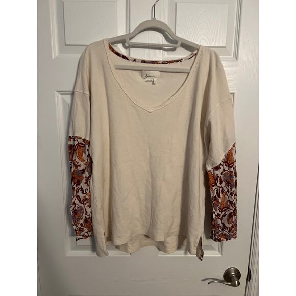 Anthropologie Tops - Anthropologie By Anthropologie Annette Cotton Thermal Top – Size Medium